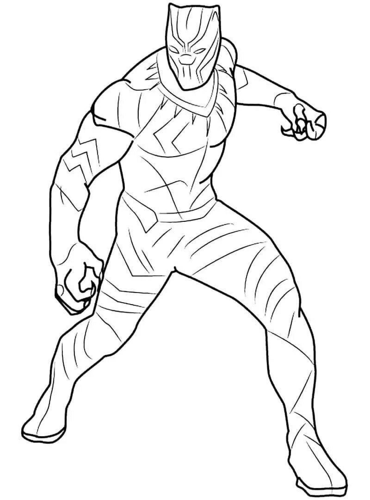 Marvel panther coloring page
