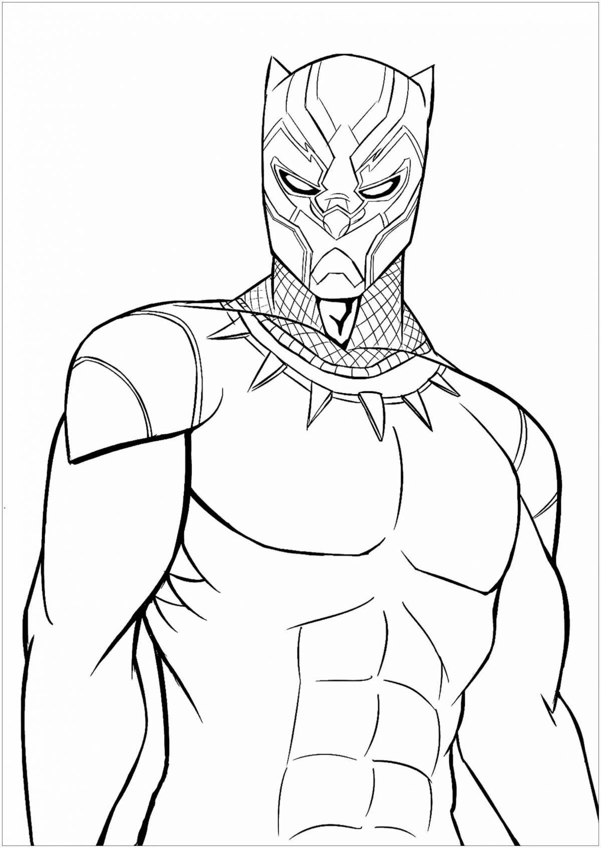 Grand Marvel Panther Coloring Page