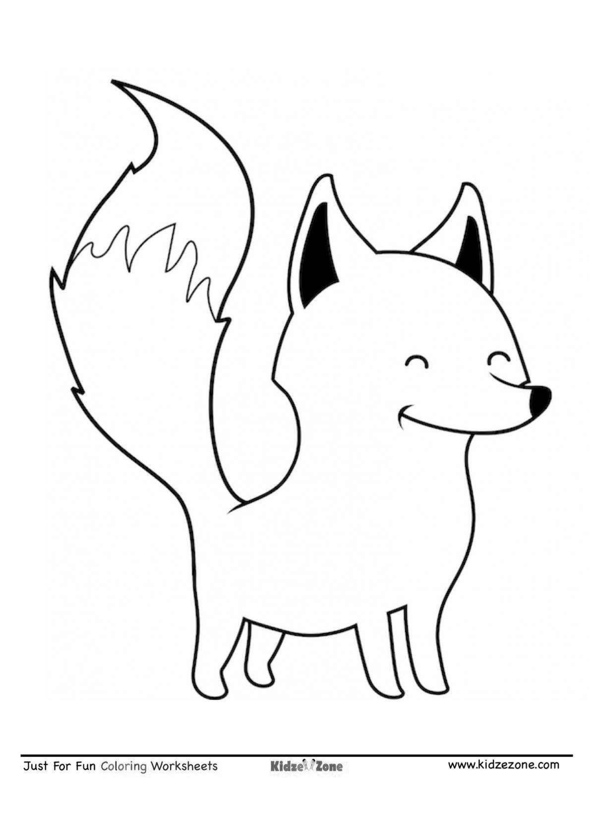 Coloring cute foxes