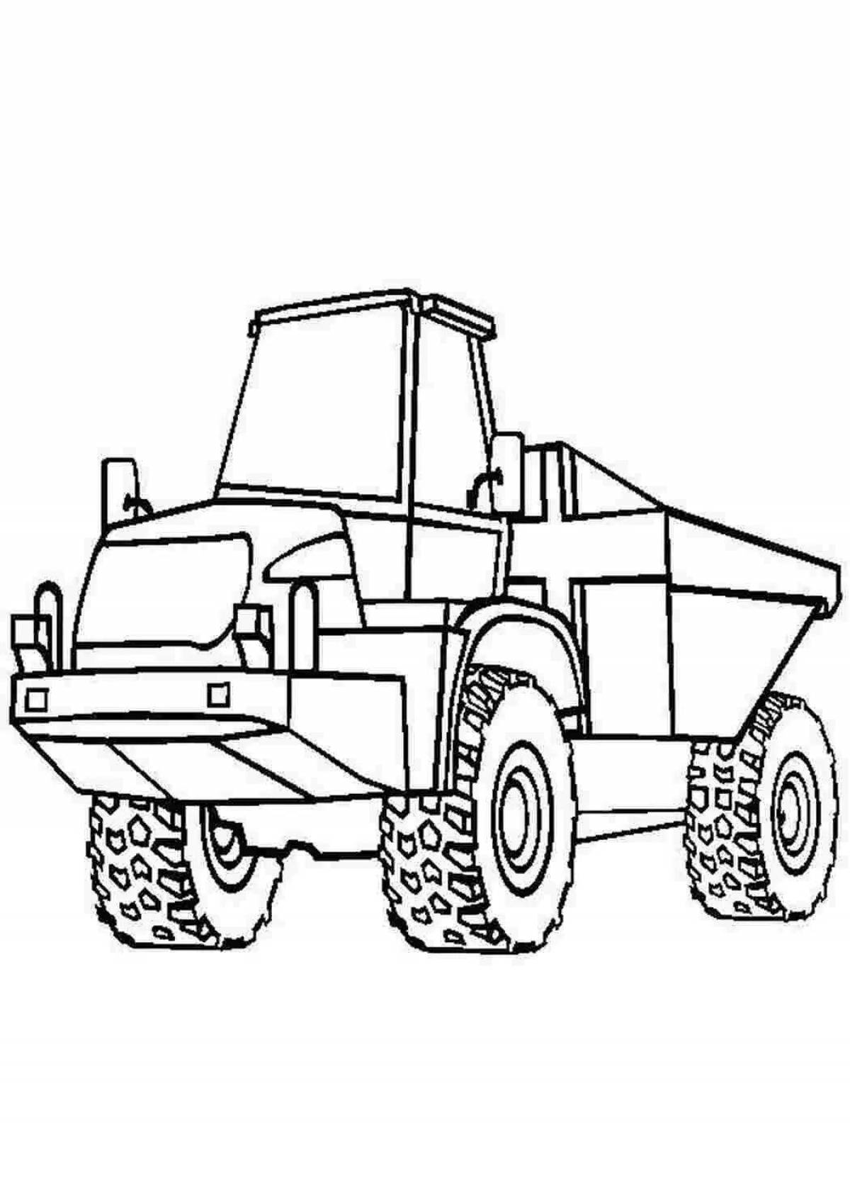 Bold machinery coloring page