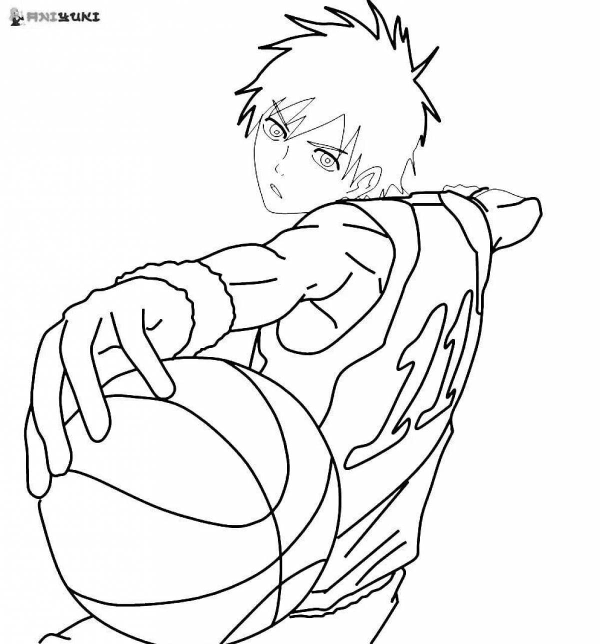 Living basketball anime coloring book