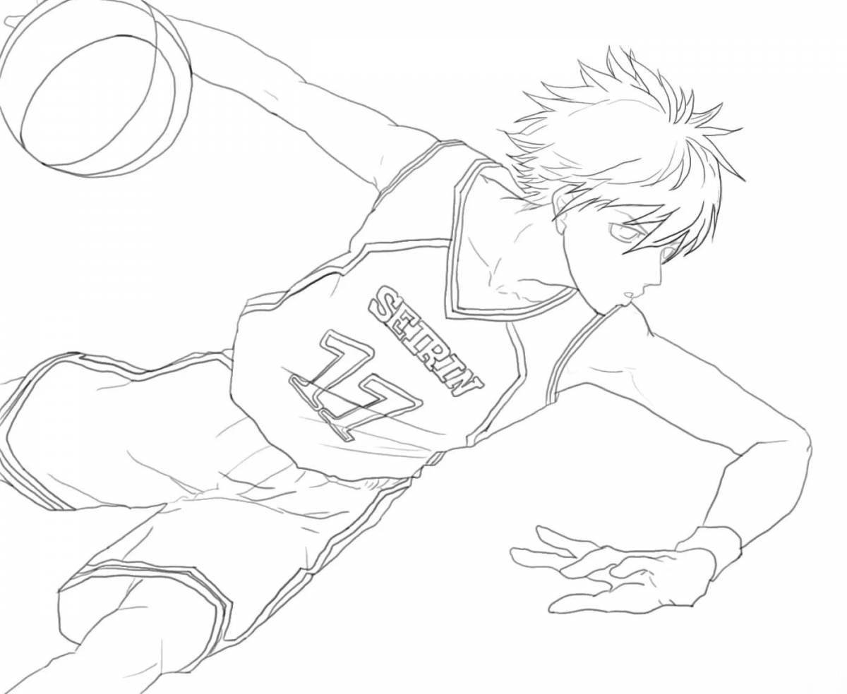 Great basketball anime coloring book