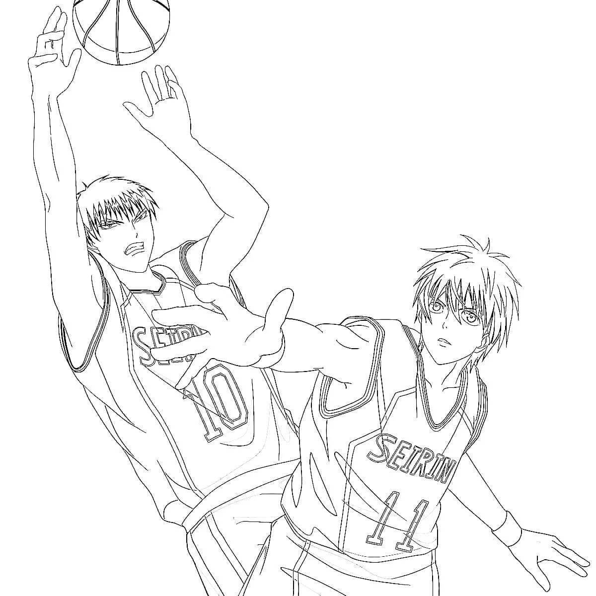 Great basketball anime coloring book