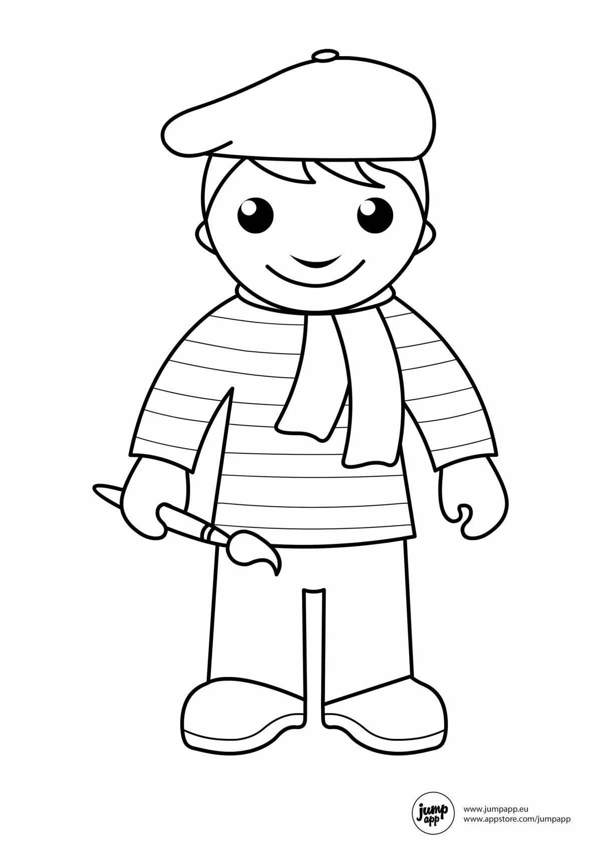 Photo Inspirational coloring book artist profession