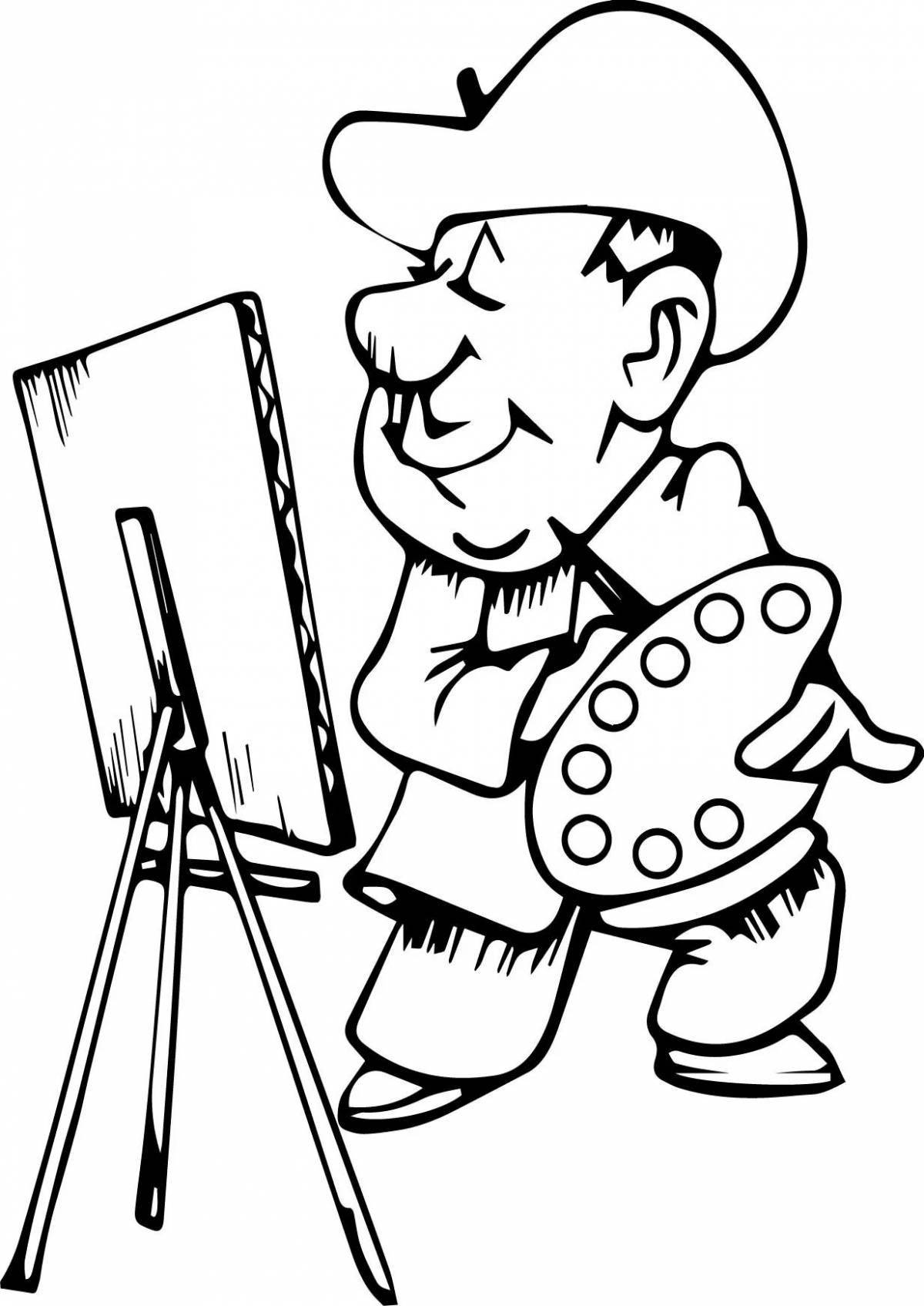Colour cascade coloring artist profession