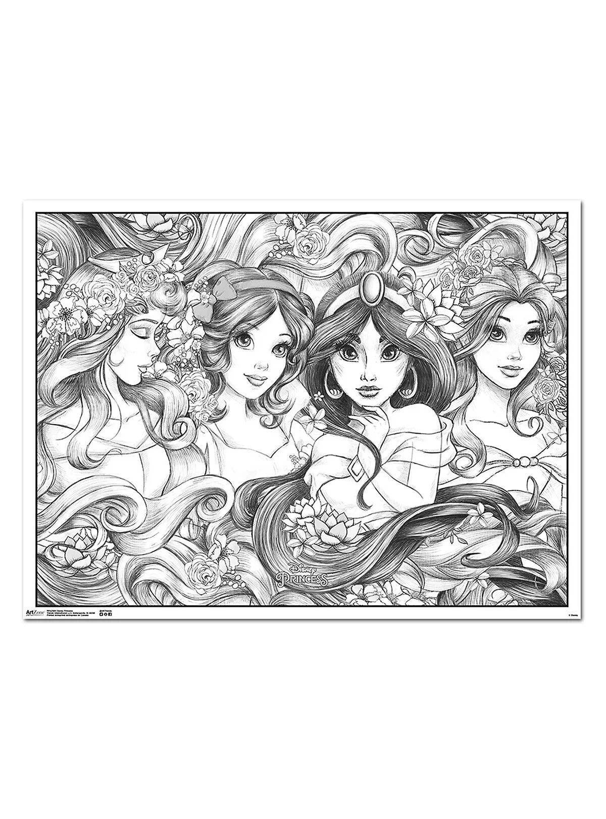 Amazing princess coloring book