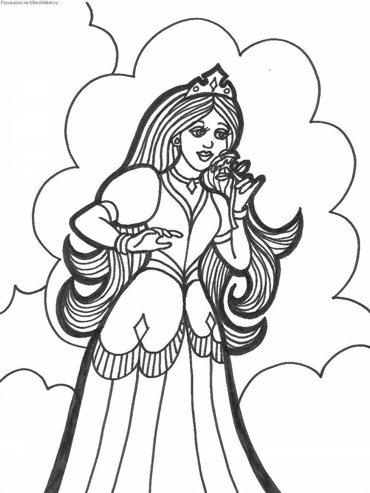 Generous coloring princess