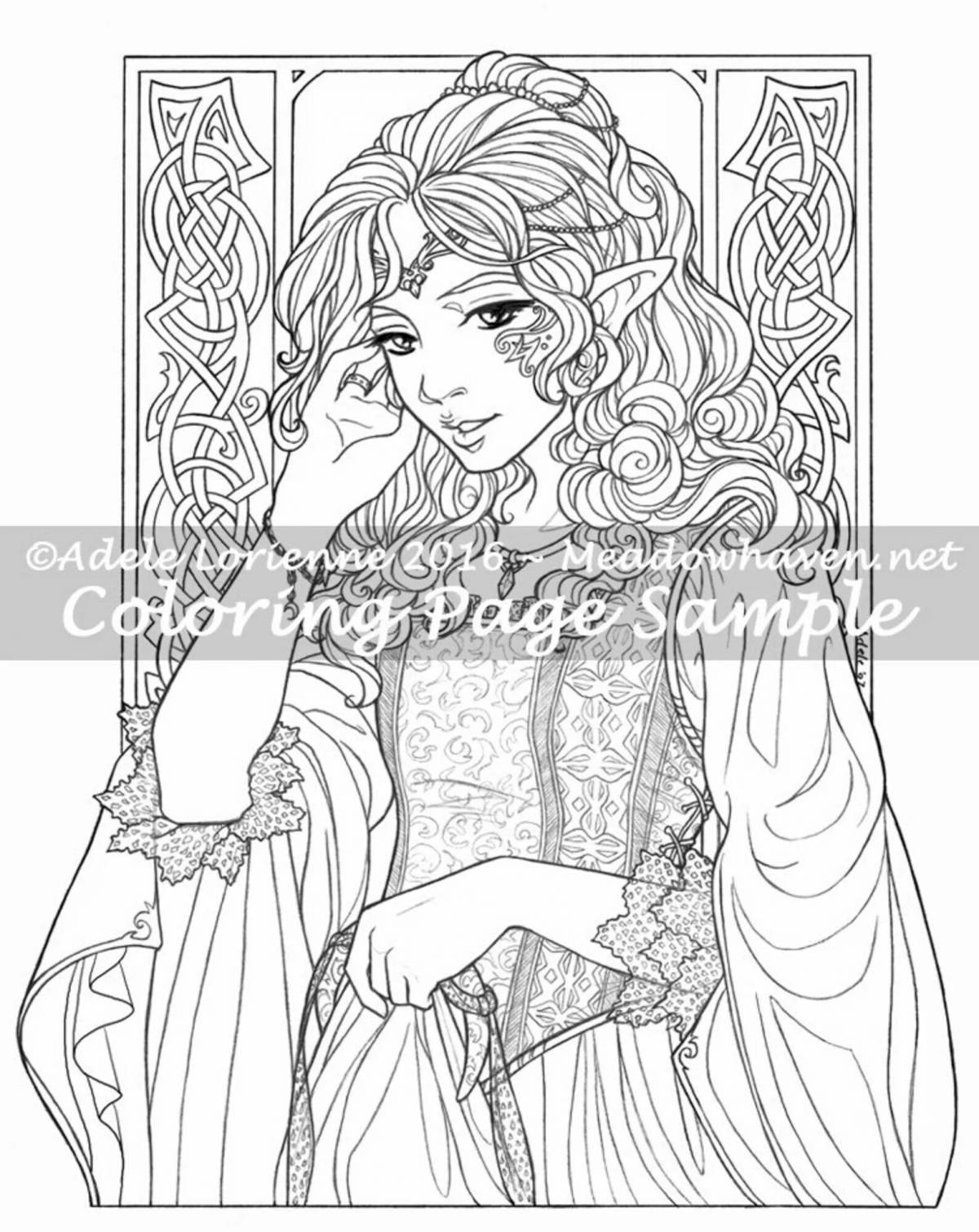 Princess glitter coloring book