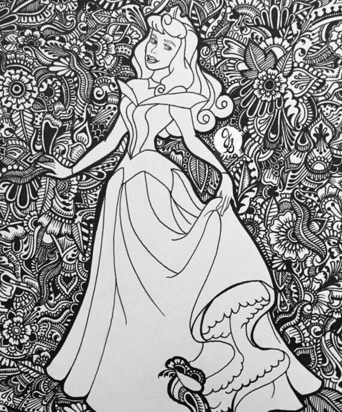 Princess glitter coloring book