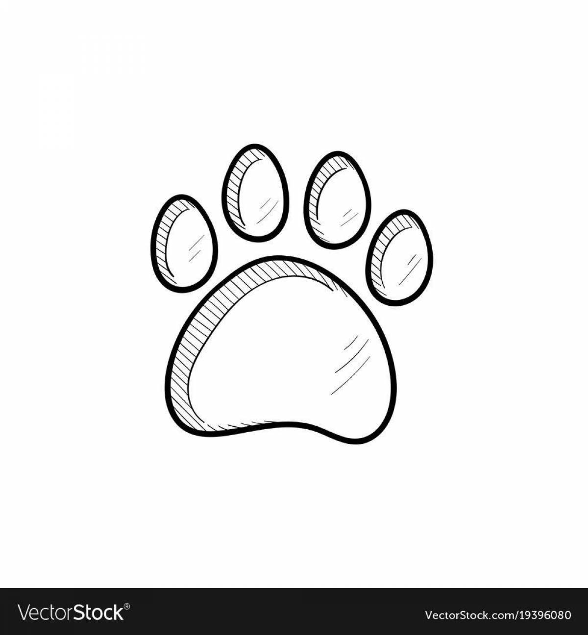 Cute cat paw coloring book