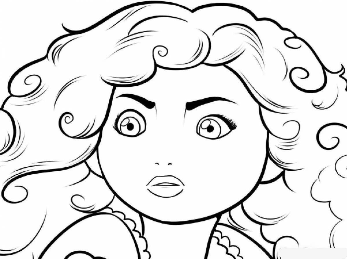 Random princess face painting