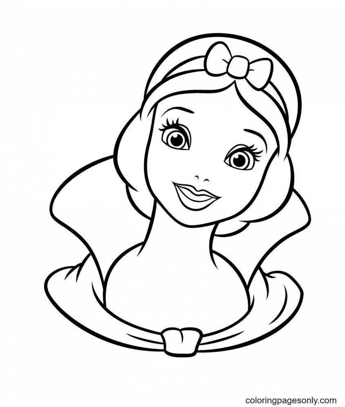 Gracious princess face coloring