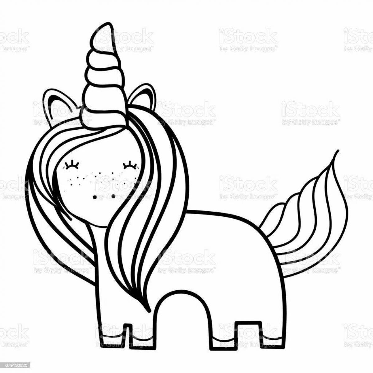 Dazzling coloring unicorn horn