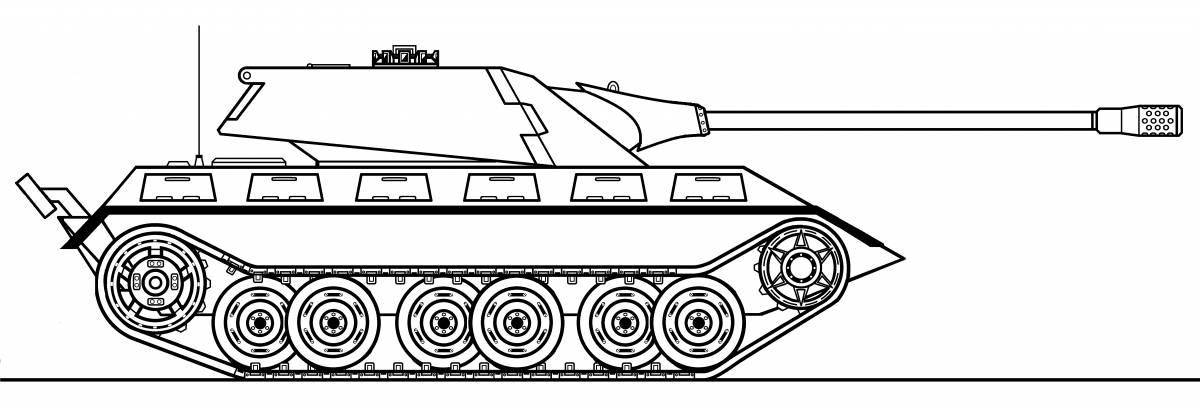 Impressive e100 tank coloring page