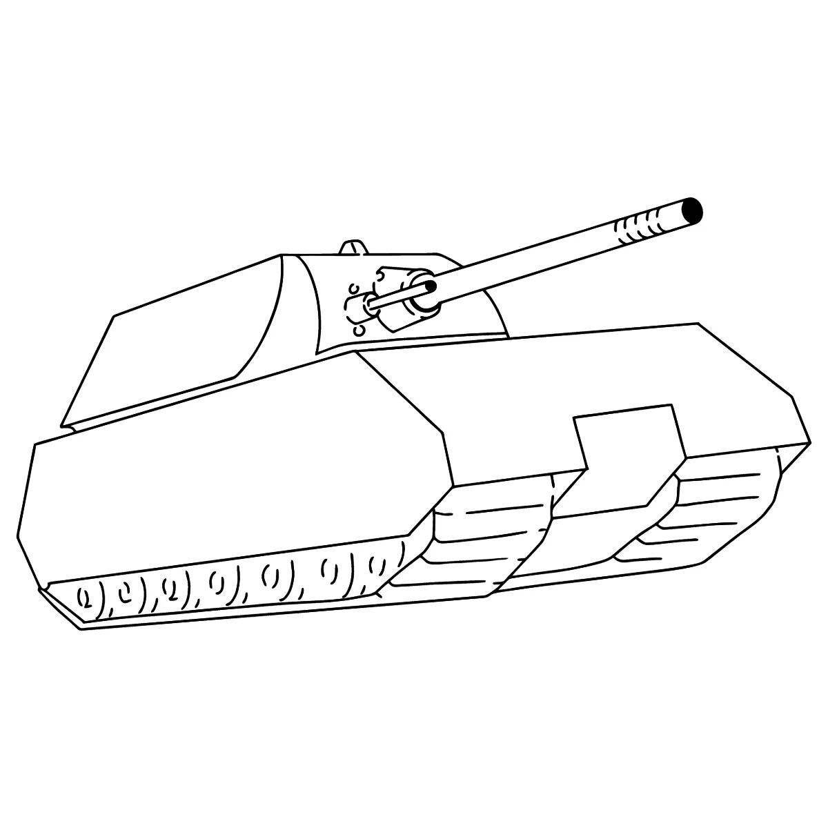 Раскраска блестящий танк e100