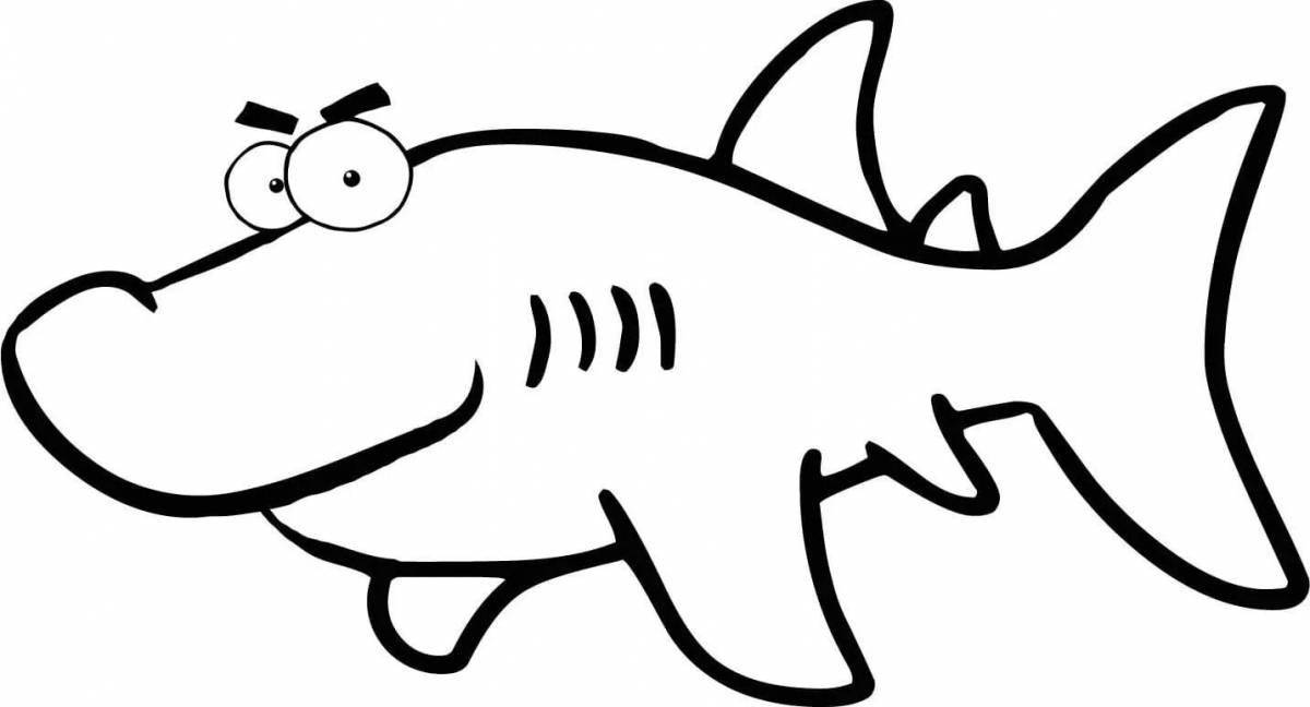 Cute baby shark coloring book