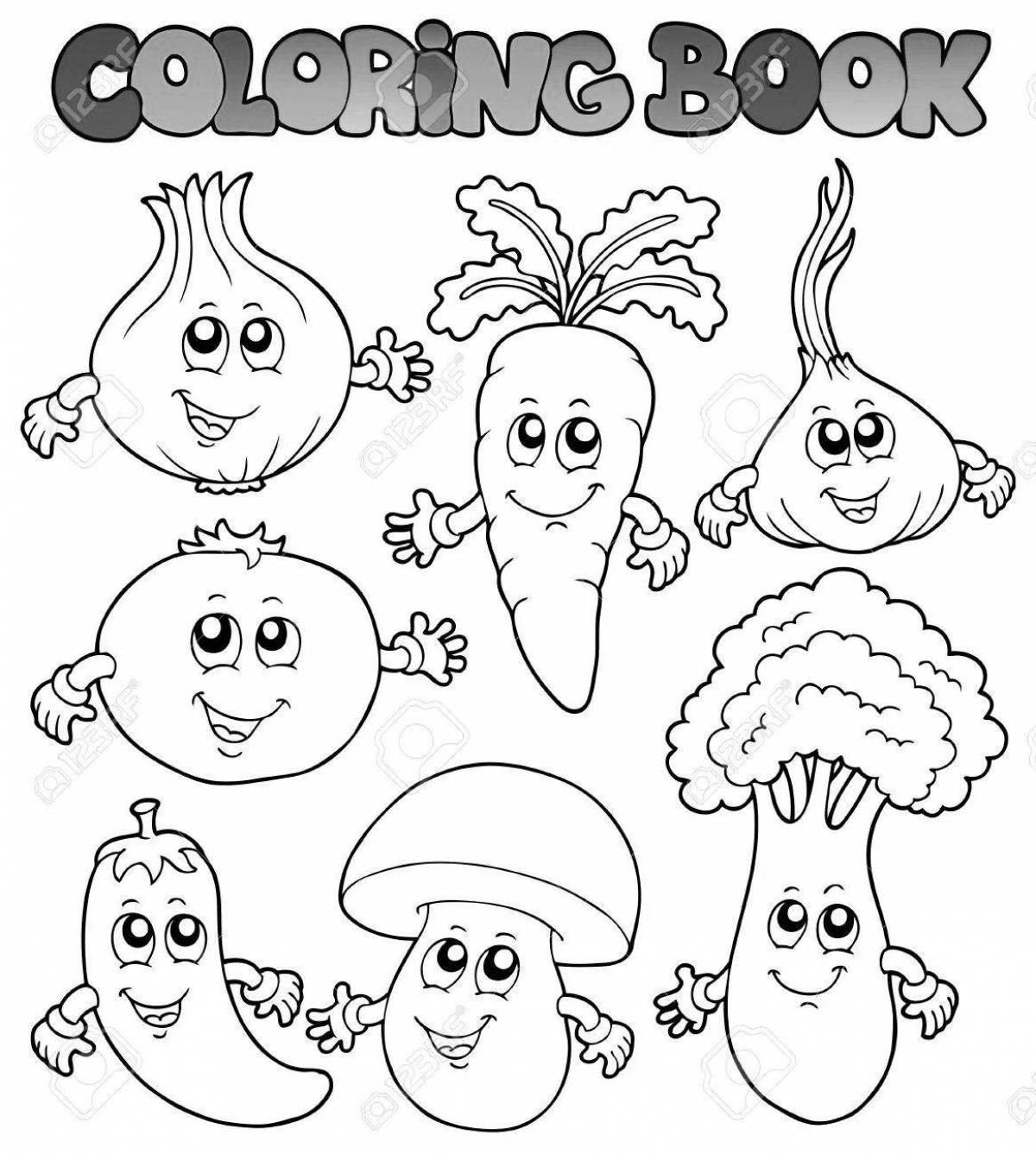 Live coloring fruit funny