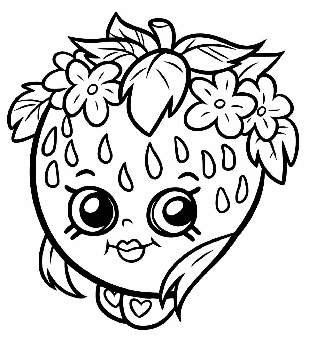 Coloring pages for girls with playful berries