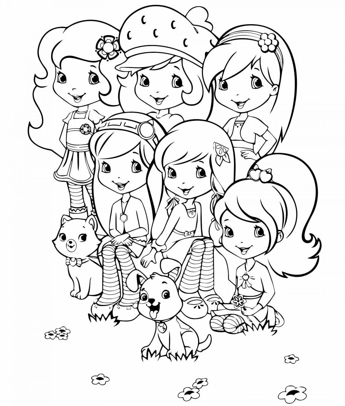 Раскраска Раскраска волшебные ягоды для девочек