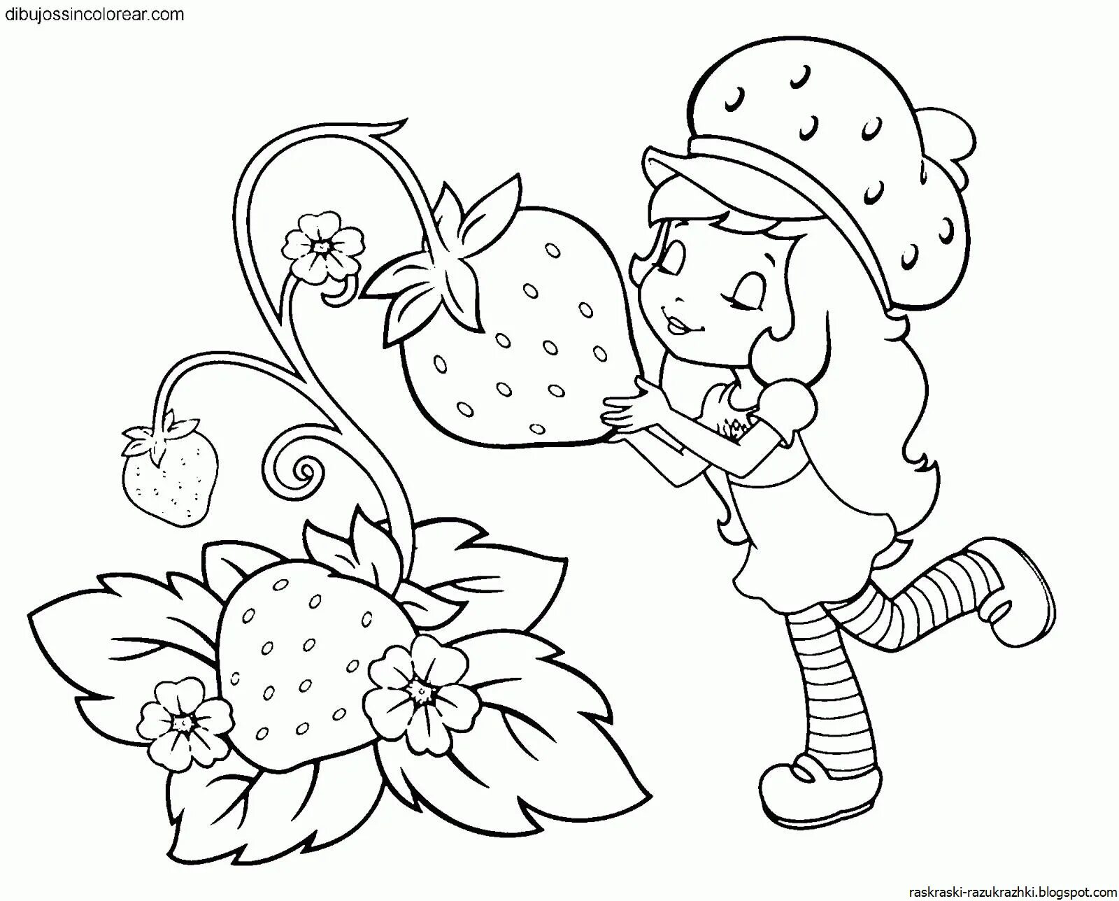 Coloring pages for girls with colorful and exciting berries