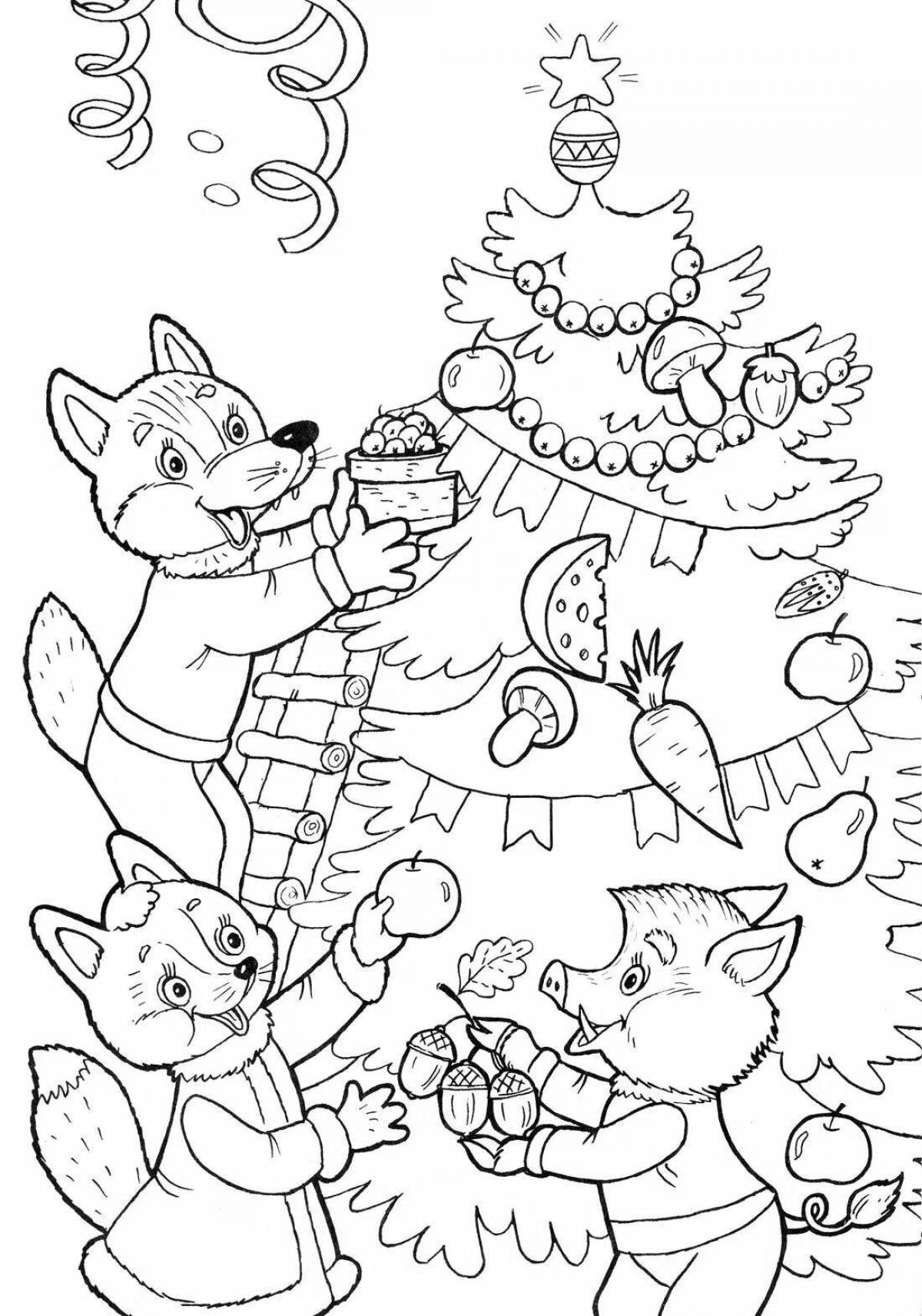 Excited Christmas animals