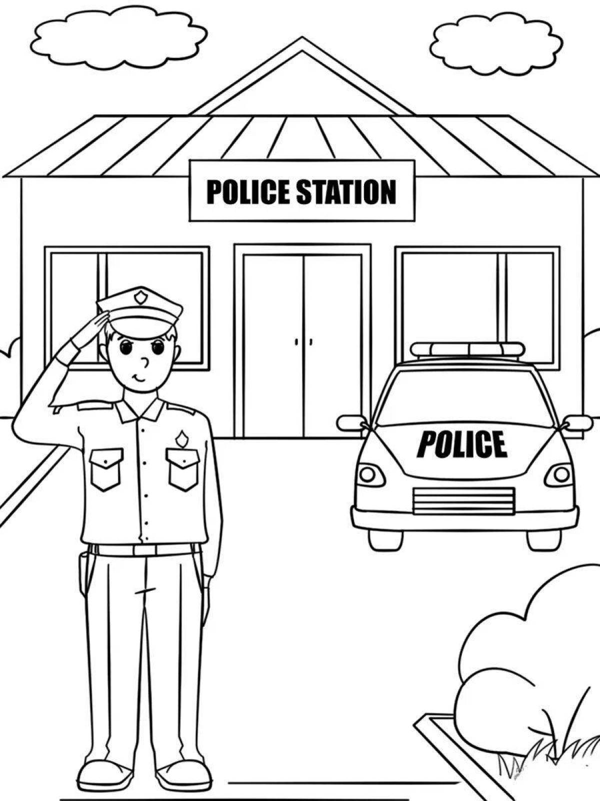 Coloring policeman