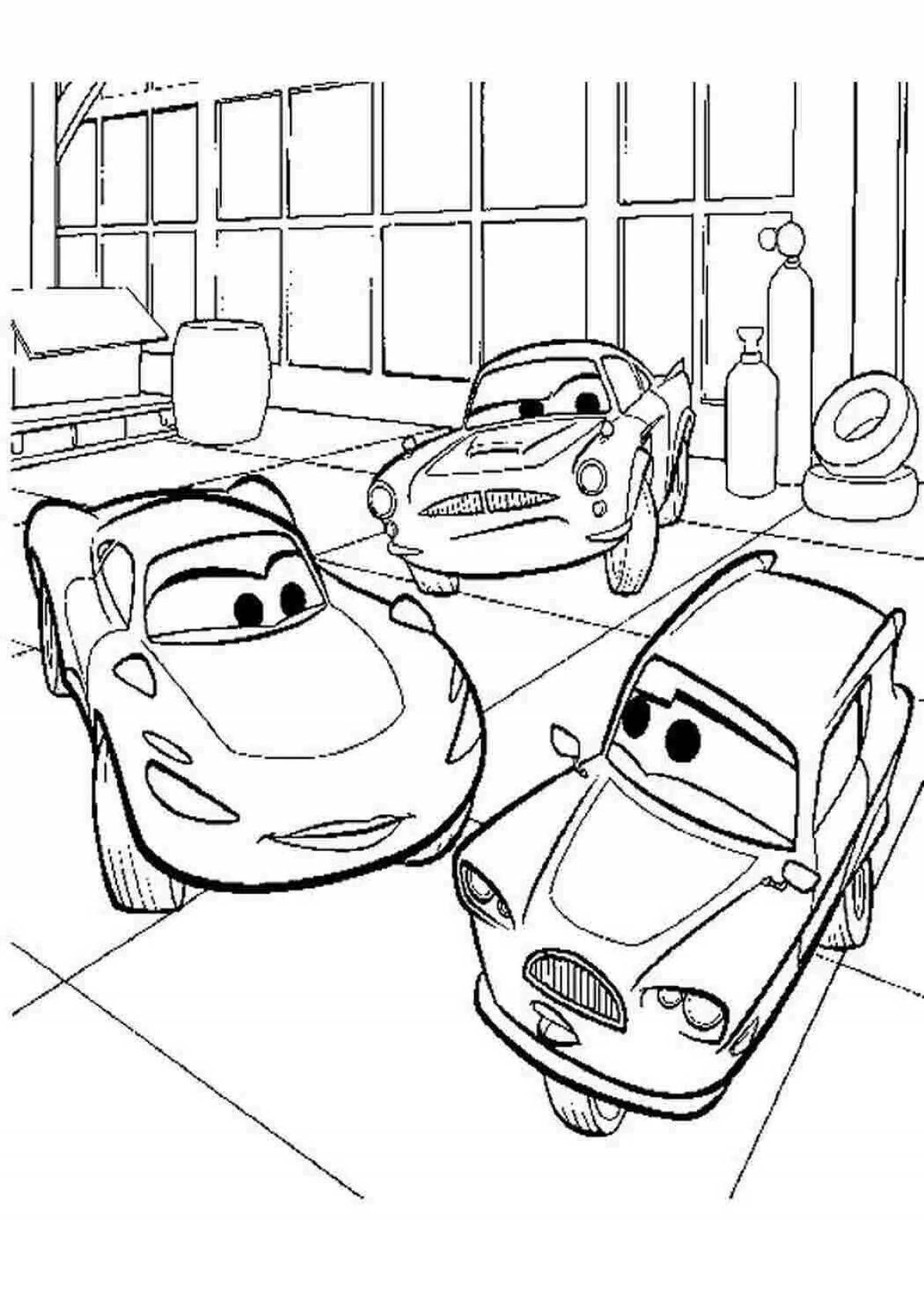 Colorful cars 2 coloring book