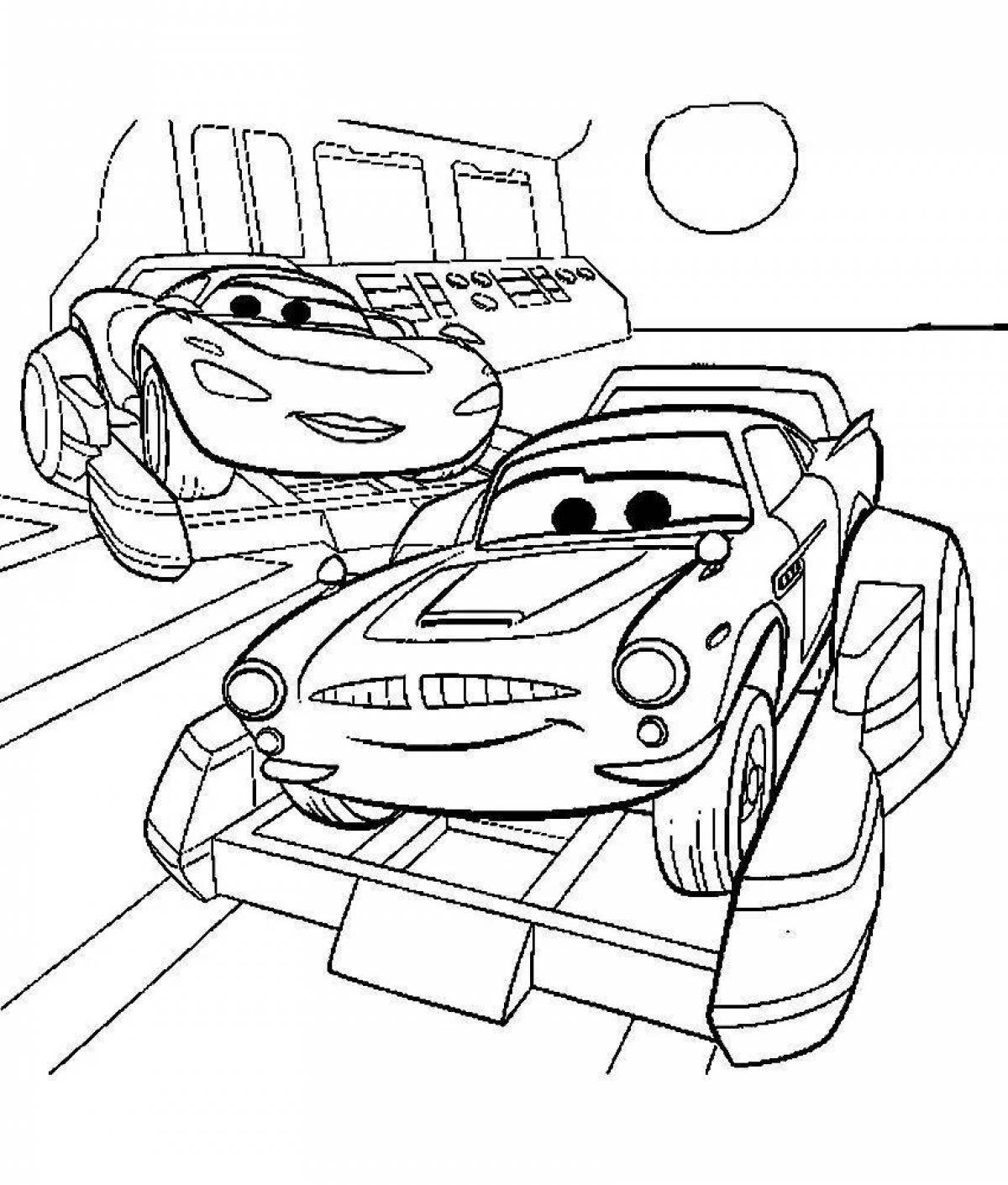 Radiant cars 2 coloring page