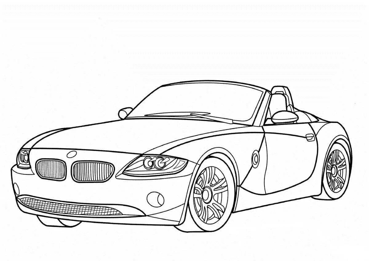 Coloring page gorgeous cabriolet