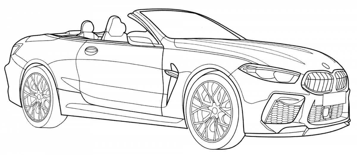 Coloring page beautiful cabriolet