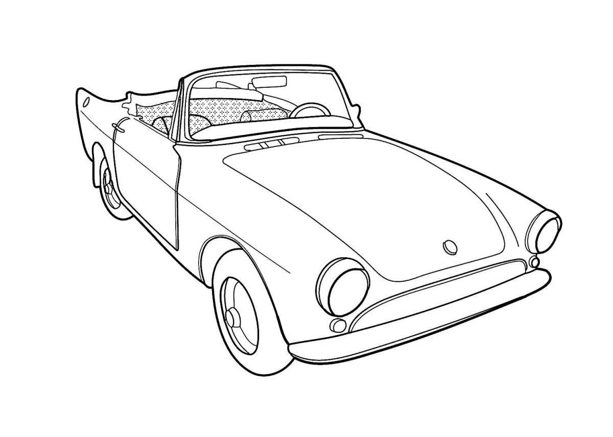 A fun coloring for a cabriolet