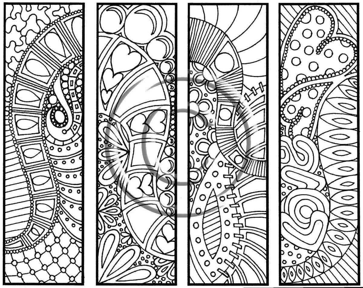 Relaxing striped anti-stress coloring book