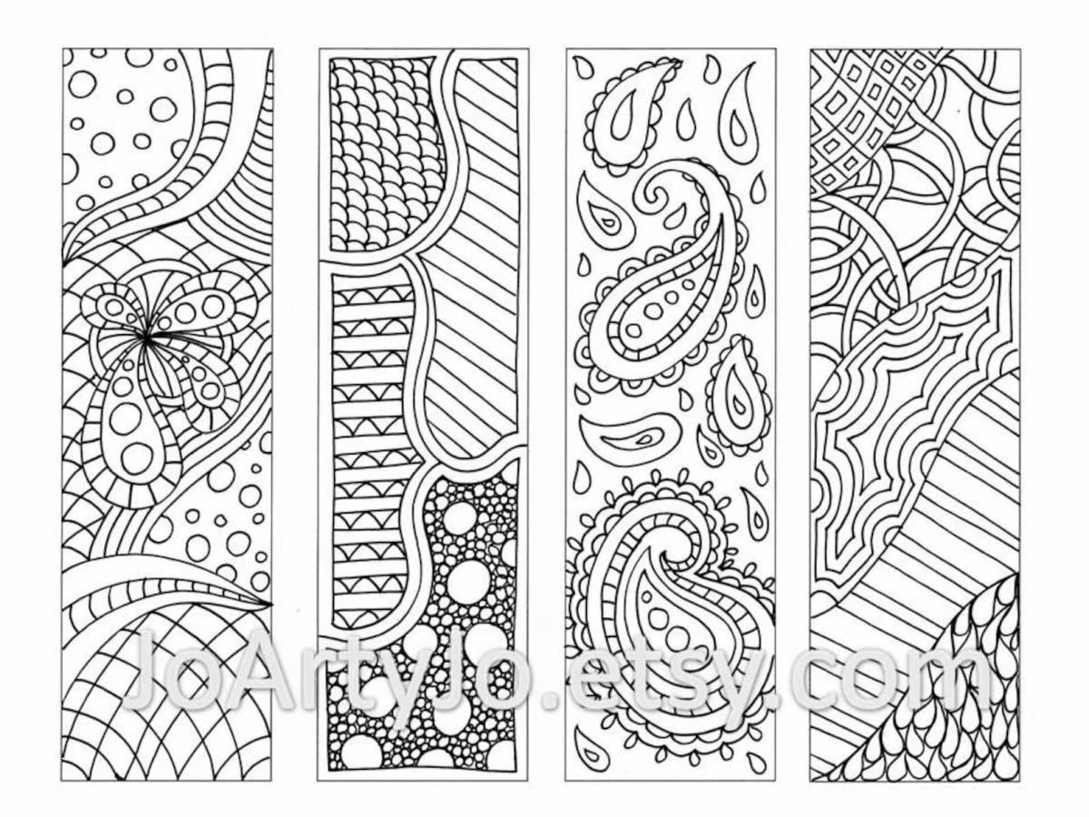 Peaceful striped stress relief coloring book