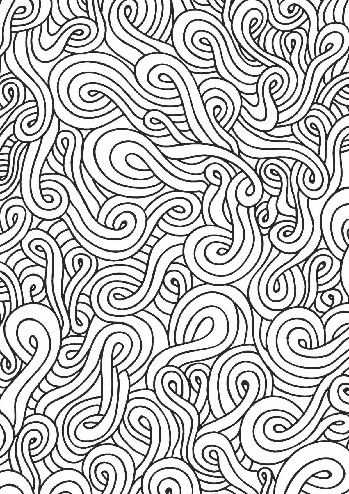 Refreshing striped anti-stress coloring book