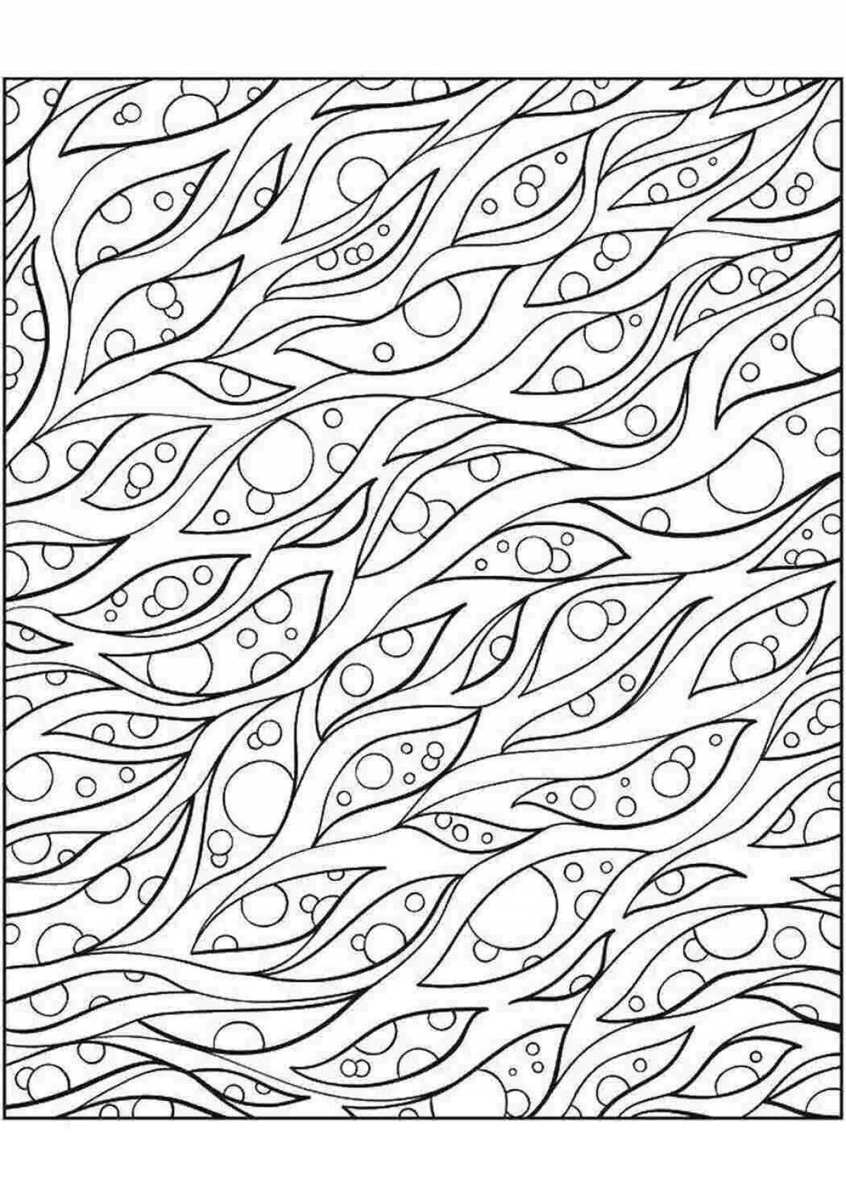 Adorable striped anti-stress coloring book