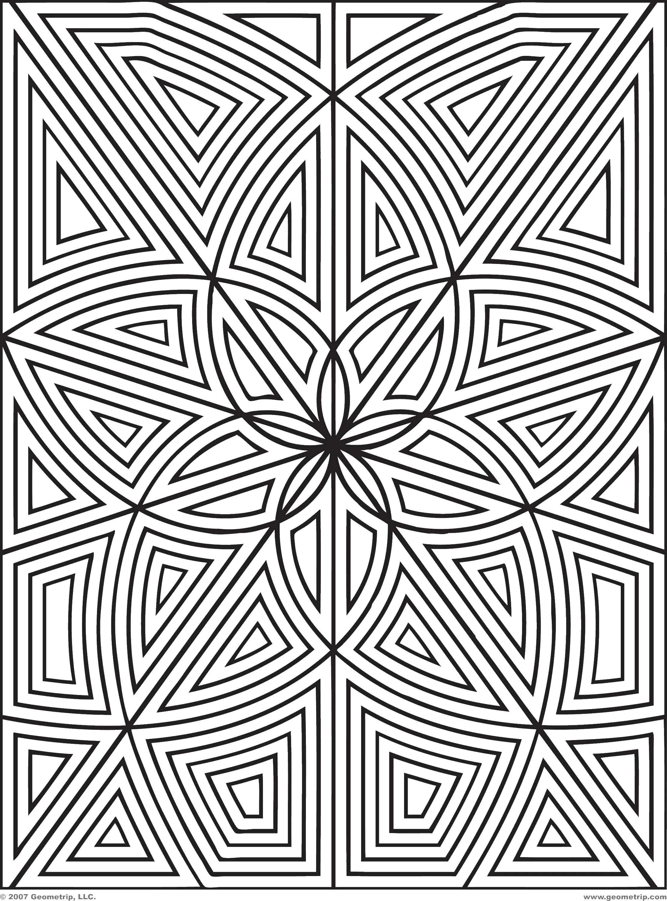 Fascinating striped anti-stress coloring book