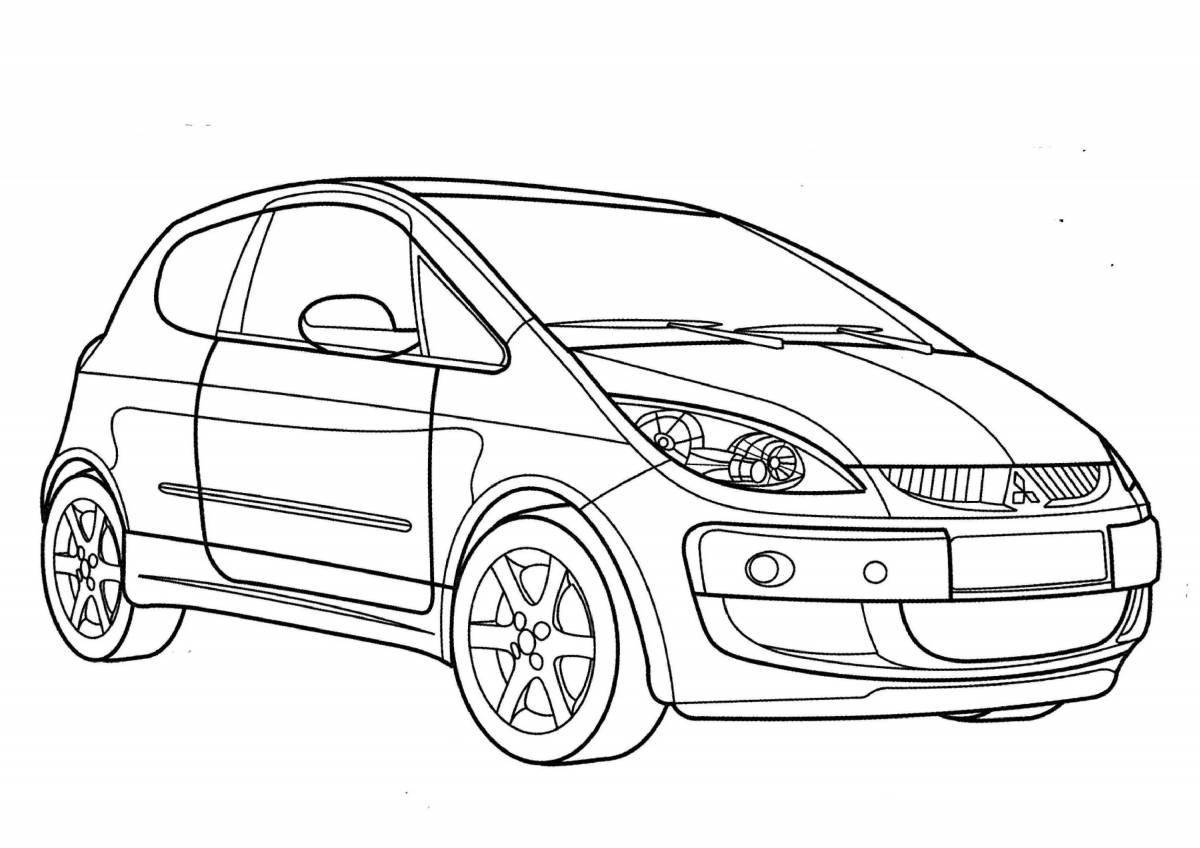 Peugeot bold car coloring page