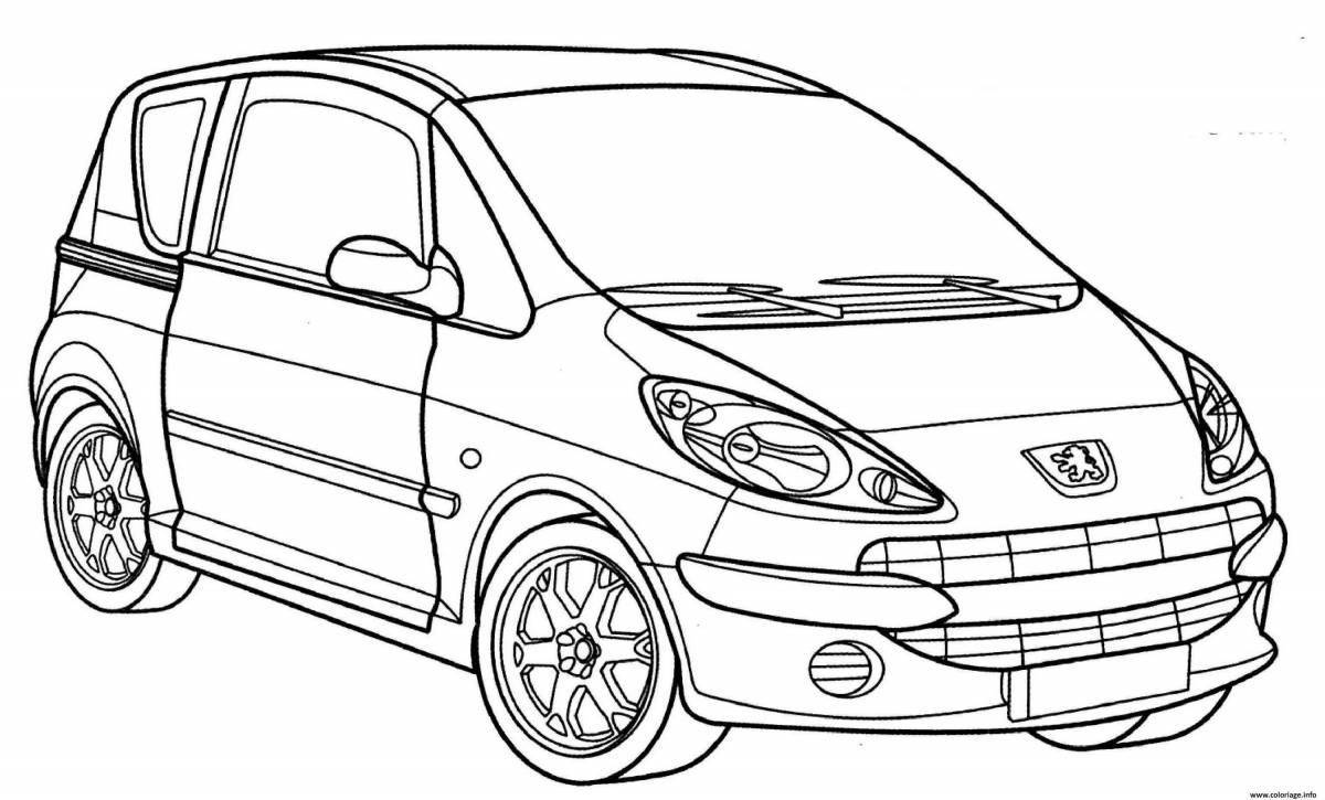 Coloring page dazzling peugeot car