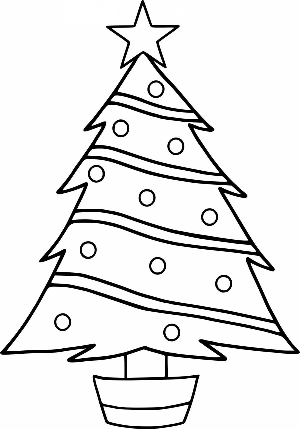 Christmas tree coloring card