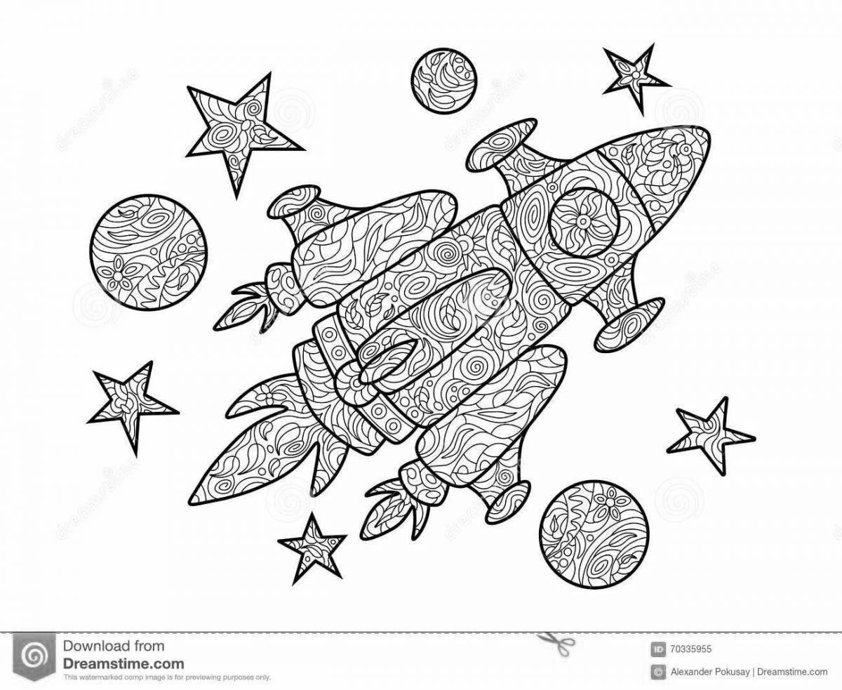 Coloring page marvelous space complex