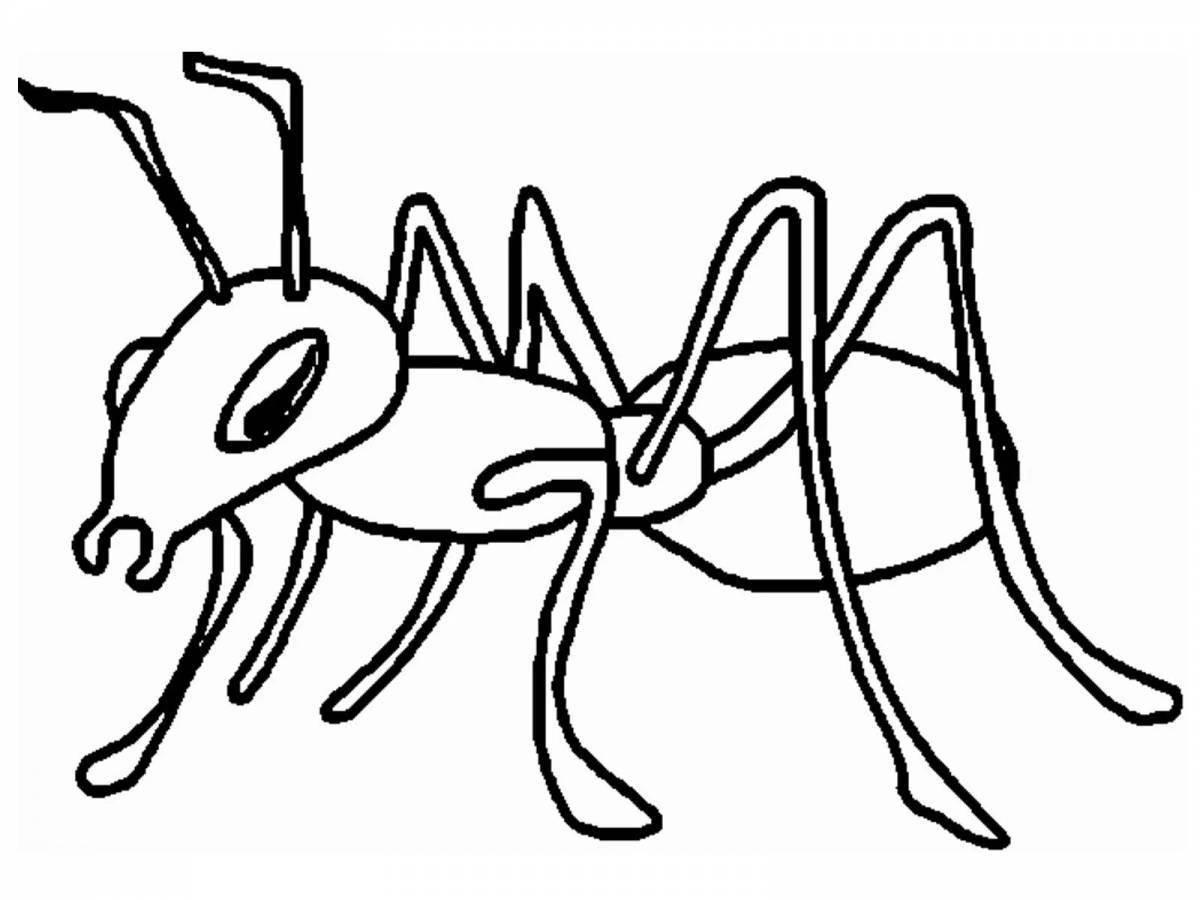 Веселый рисунок муравья