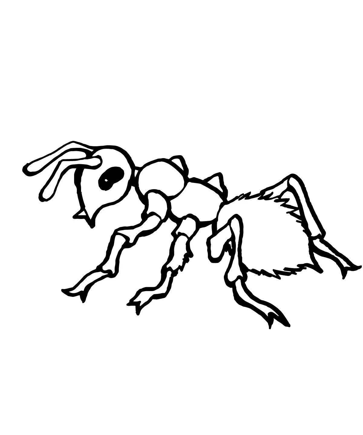 Игривый рисунок муравья