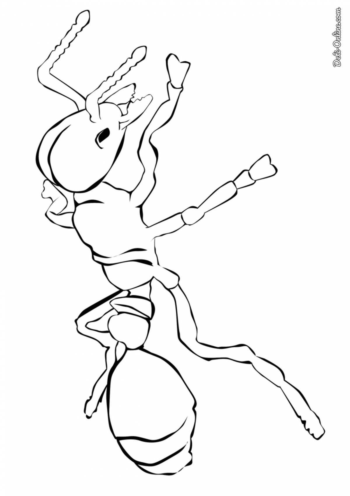 Charming ant drawing