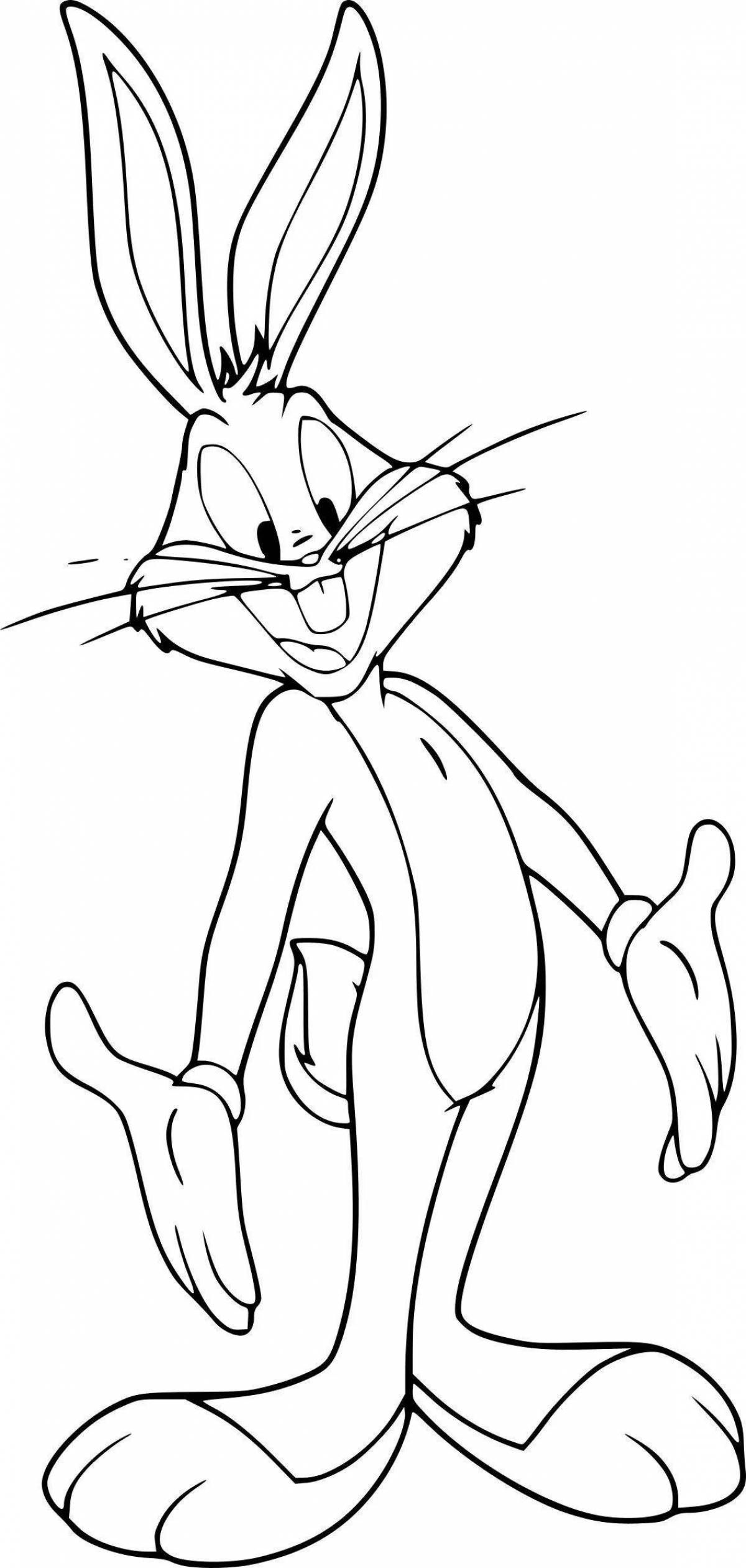 Colorful roger rabbit coloring page