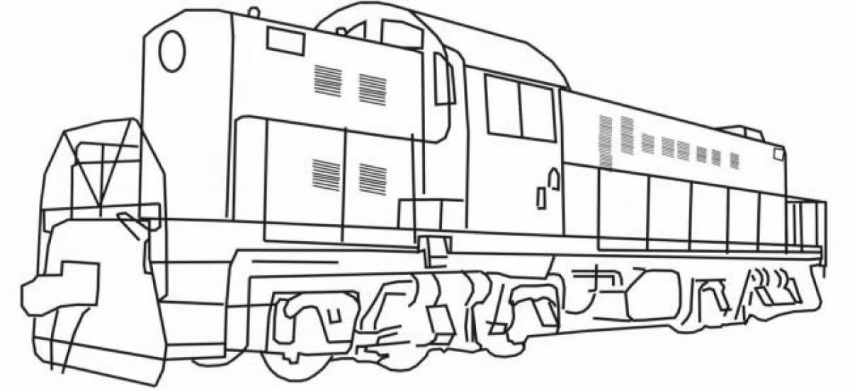 Coloring page magnificent Russian trains