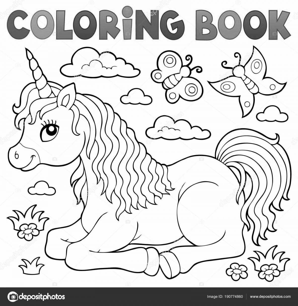 Amazing unicorn bunny coloring book