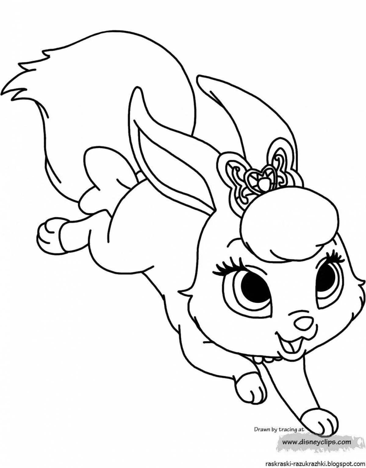 Bright coloring bunny unicorn