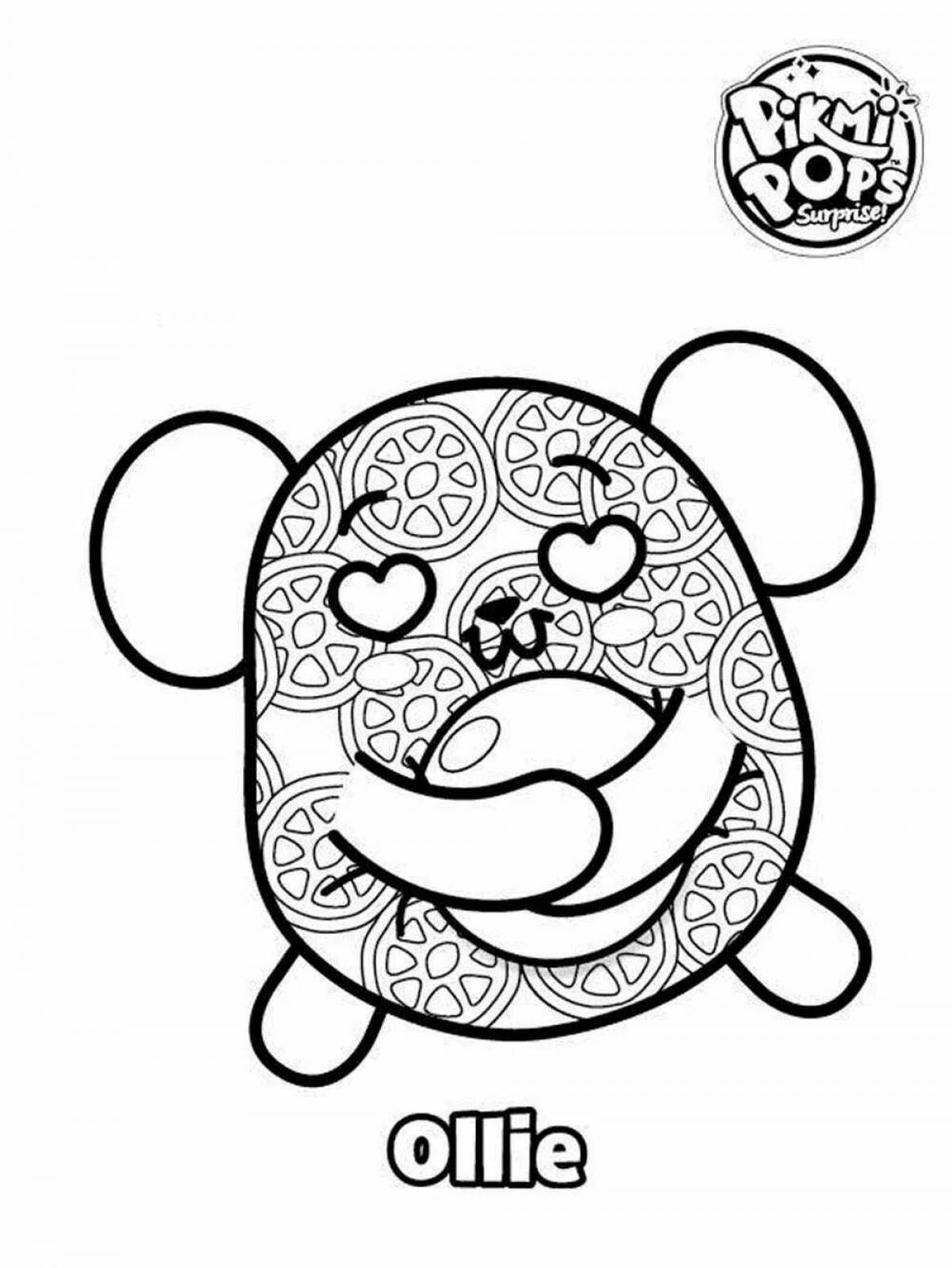Colorful pikmy pops coloring page