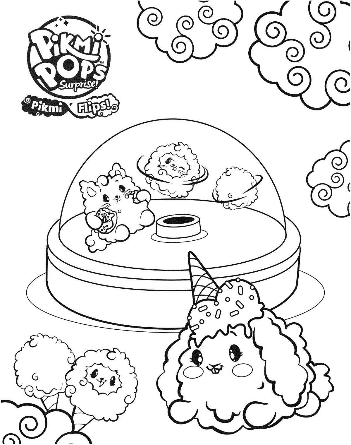 Coloring page joyful pikmy pops