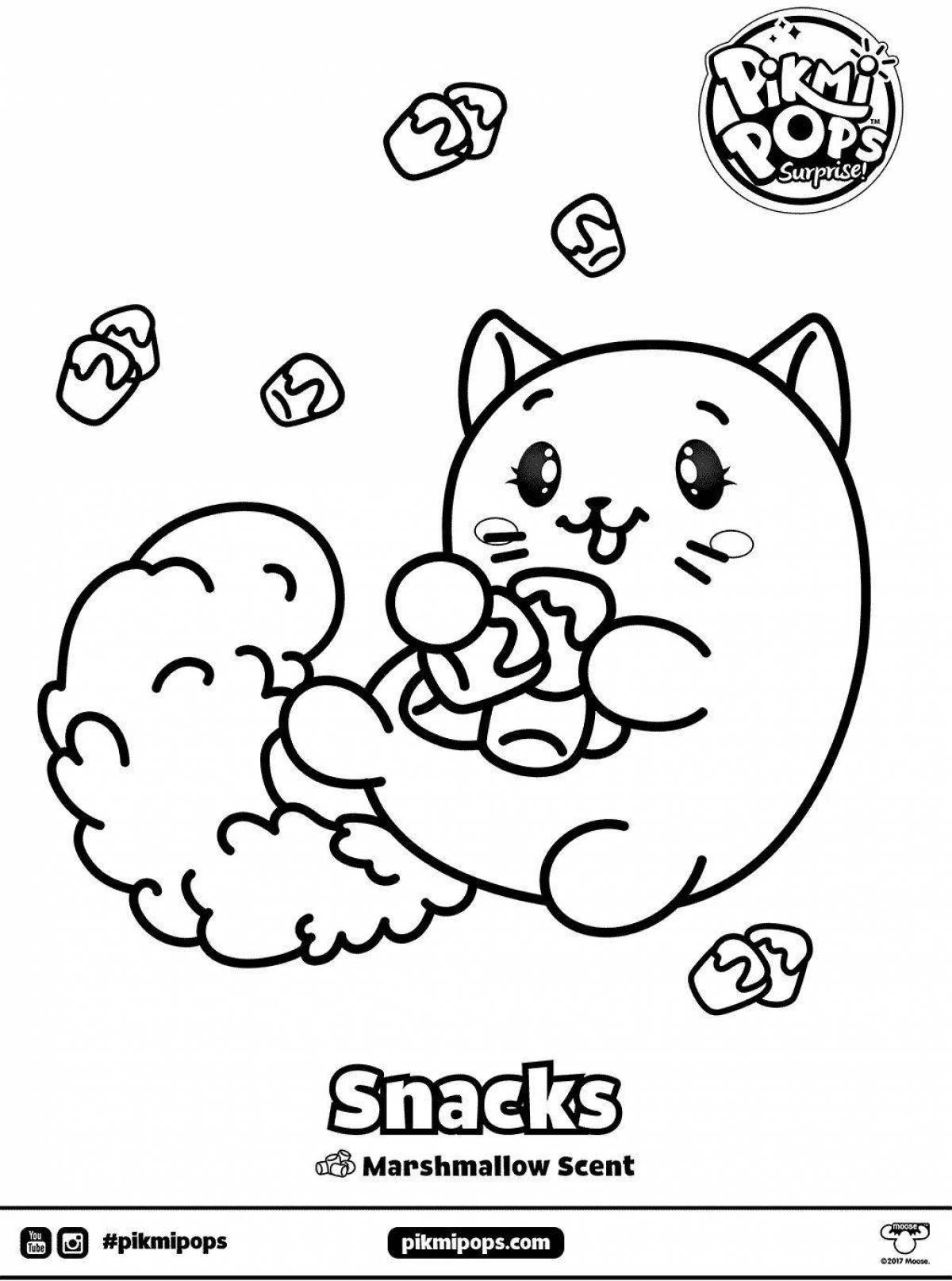 Coloring page playful pikmy pops